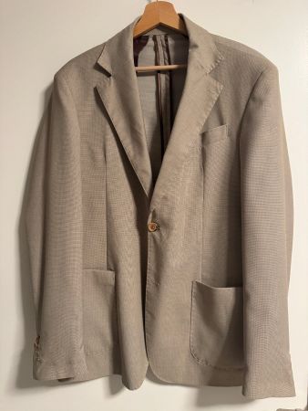 Blazer Luigi Fusaro Beige, Made in Italy, Grösse 52
