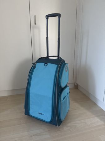 Jako-O Kinder Koffer Trolley mit Fächern blau gut