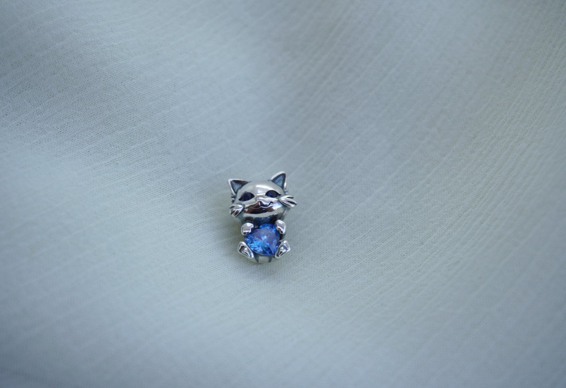 Ciondoli: Charm zu Pandora "Katze mit Diamant" 925 Silber – Nuovo (secondo la descrizione) da Niederbüren venduto da Fidi5 2