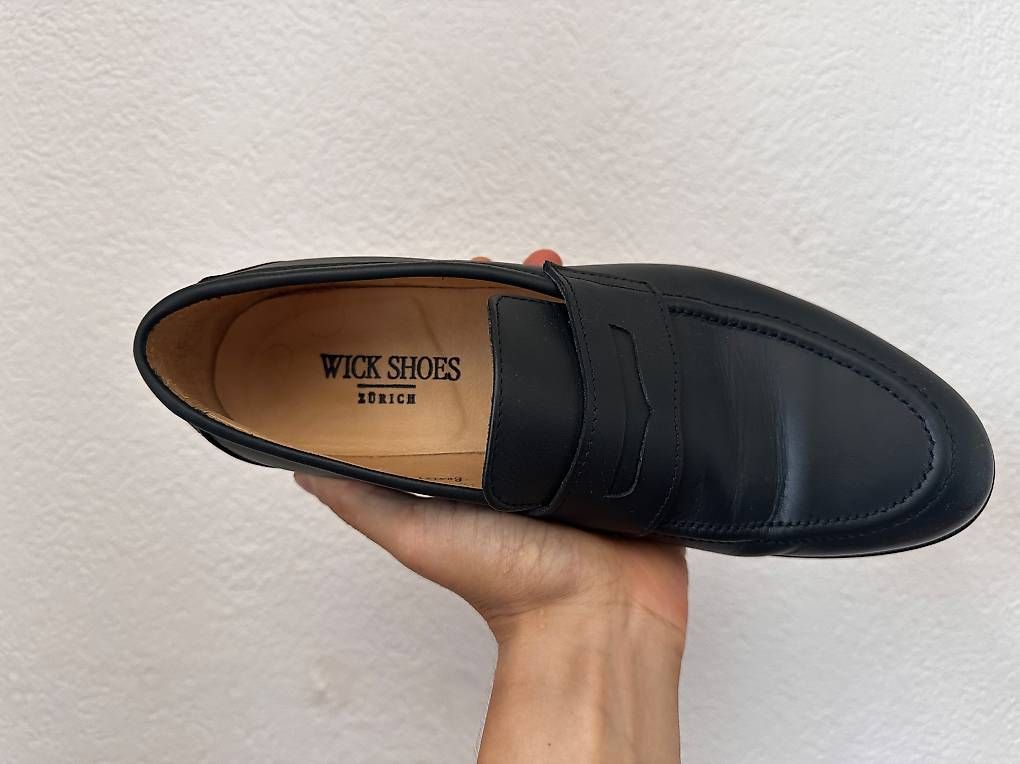 Herrenschuhe: Penny Loafer Schwarz Echtleder Ranmengenäht – Gebraucht aus Baden von uvegy 3