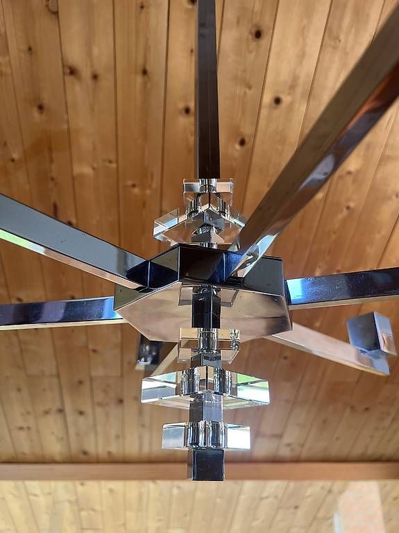 Lampadari & plafoniere: Art-déco-Kronleuchter, Jacques Adnet, 1930 – Usato da Richterswil venduto da NienkeM 2