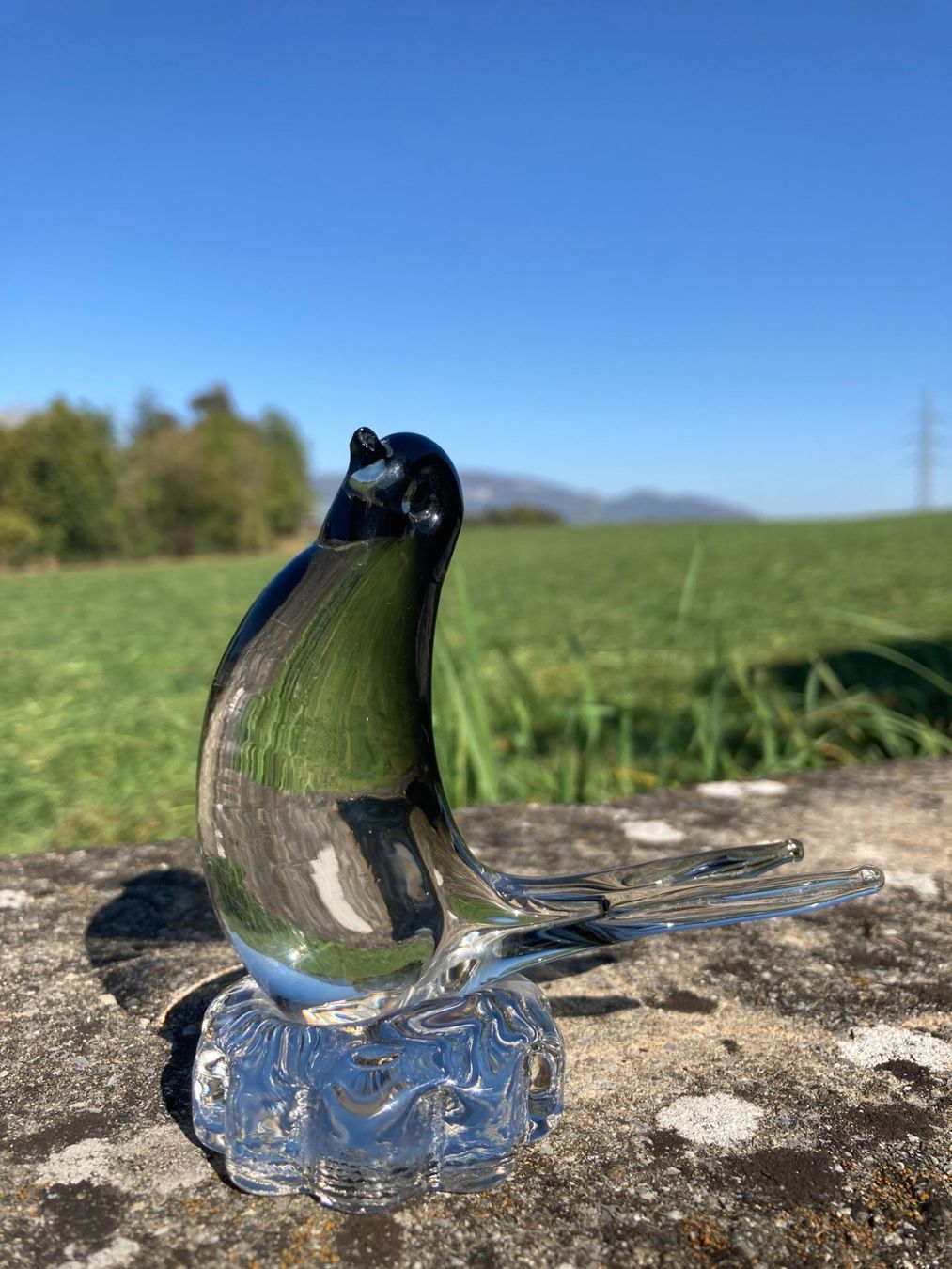 Statuette: VINTAGE   SCHWALBE  VOGEL  KRISTALLGLAS  HANDARBEIT – Usato da Subingen venduto da ArtBead 2