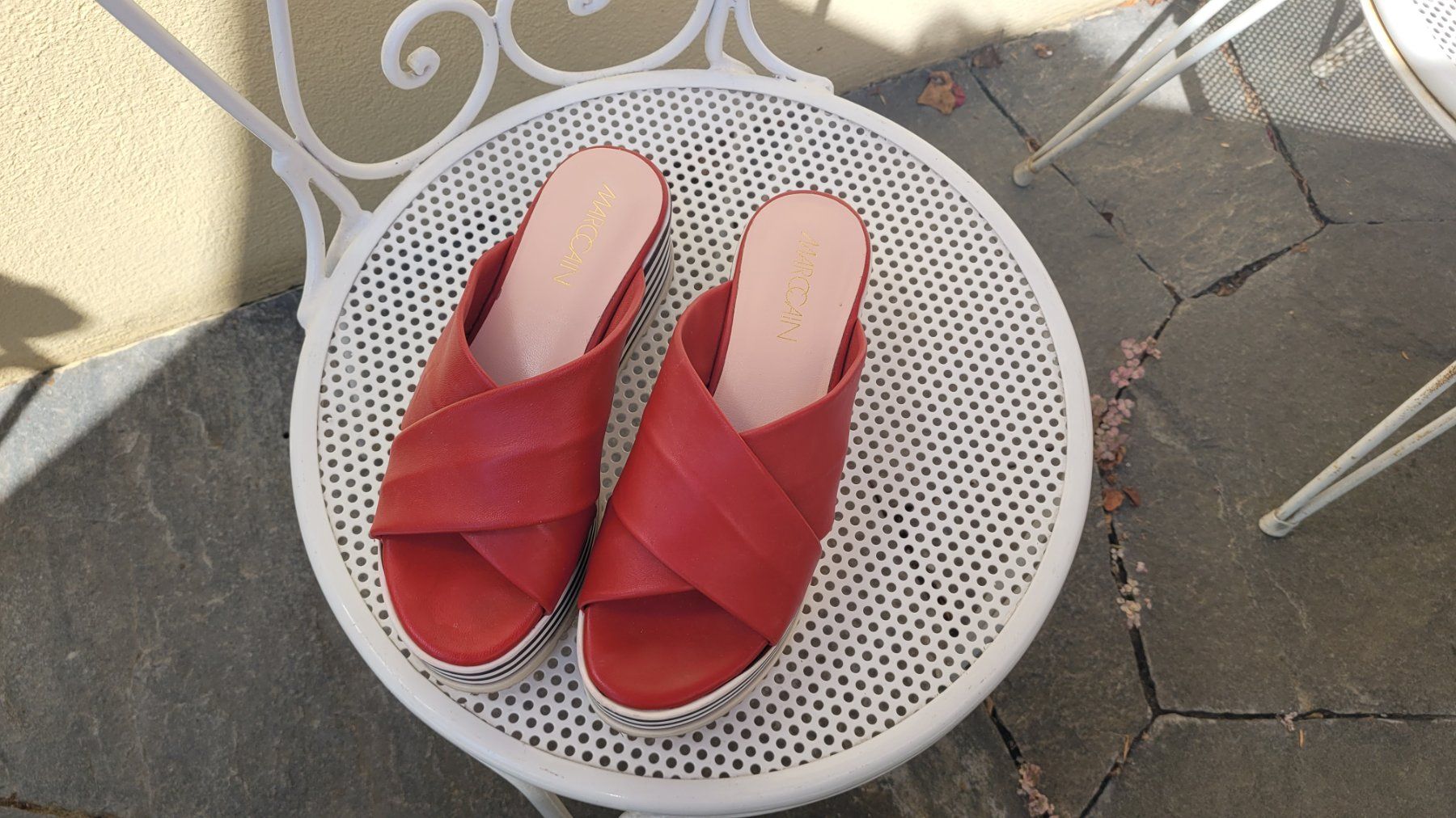 Marc Cain Scarpe da donna: Marc Cain Sandalen Rot Statement Gr.39 – Usato da Winterthur venduto da Gartenoase144 9