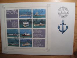 Schweiz FDC 1978 C5 LEMANEX Block