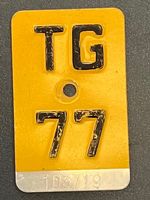 TG 77 - TÖFFLINUMMER - MOFASCHILD - PLAQUE DE MOFA - TG 77