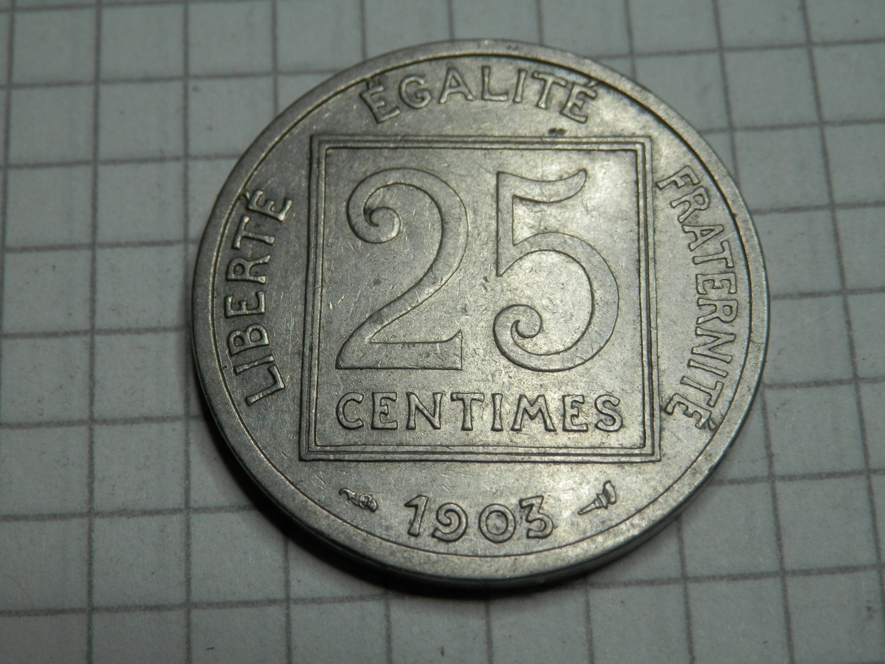 Tutti le monete: Frankreich 25 Centime, 1903 – Usato da Weiach venduto da weiach81 1