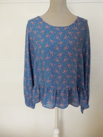 Bluse Gr.42 blau-rosa VERSAND