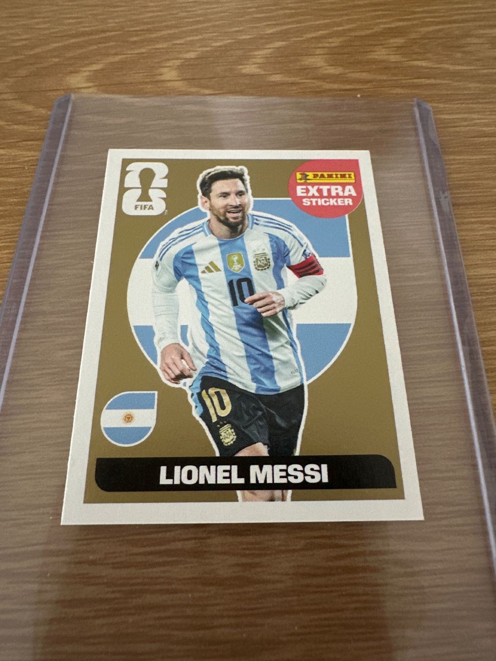 Panini Carte collezionabili: Extra Sticker Gold WM 26: Lionel Messi – Nuovo e nell'imballaggio originale da Winterthur venduto da sah_gn89