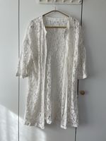120% LINO Spitzen-Cardigan/Kimono Weiss – Gr. 44 (IT), Boho