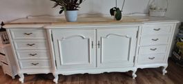 Sideboard weiss mit Schubladen und Tueren ca 260cm