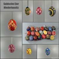 Handbemalte sorbische Ostereier, Osterdeko aus Lausitz!
