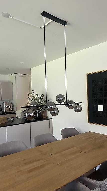 Lampade: Wunderschöne Esszimmerlampe Rauchglas – Usato da Gossau SG venduto da ReRaGa