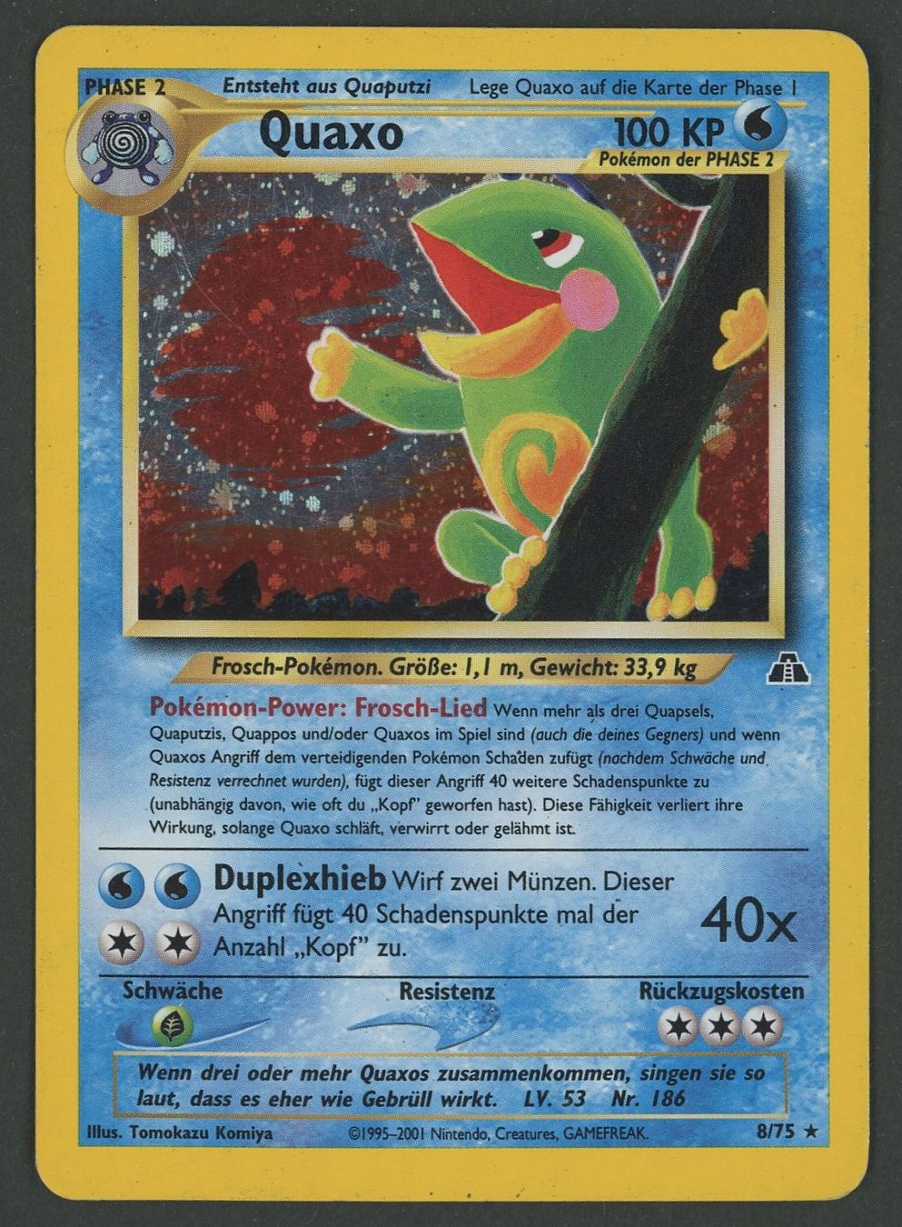 Pokémon Carte collezionabili: Quaxo Holo 8/75 Neo Discovery DE ab 1.- – Usato da Rupperswil venduto da gengarbasar