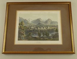 INTERLAKEN, LITHOGRAPHIE UM 1850