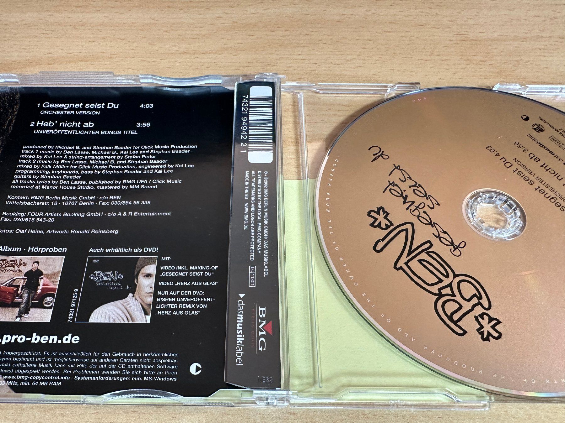 CD: Ben – Gesegnet Seist Du - Single CD – Usato da Rikon im Tösstal venduto da Alpenmutz 2