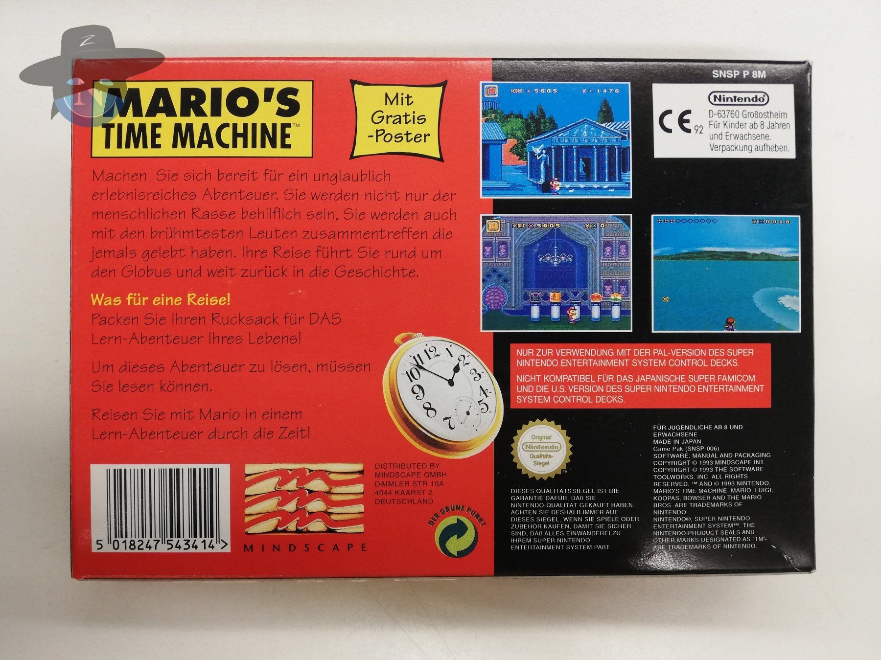 Nintendo Spiele: Mario's Time Machine / Super Nintendo SNES – Gebraucht aus St. Gallen von  1