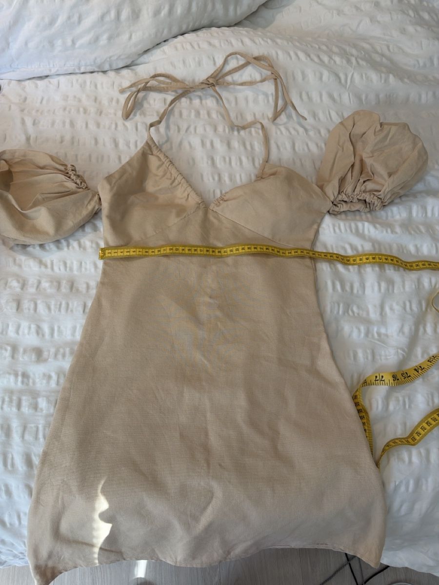 Kleider: Boho Summer Dress. Light Brown. Puff Sleeves. Size S. – Gebraucht aus Aesch BL von ari_z7gp