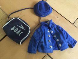 Teiloutfit Air Hostes Sindy 1966, Stoff verblichen