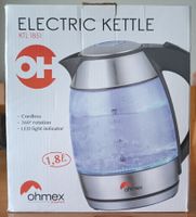 Kabelloser Wasserkocher 1.8 l, Glas mit Edelstahloptik
