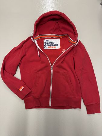 Superdry Kapuzenpullover Hoodie Gr. XL Rot Top Zustand