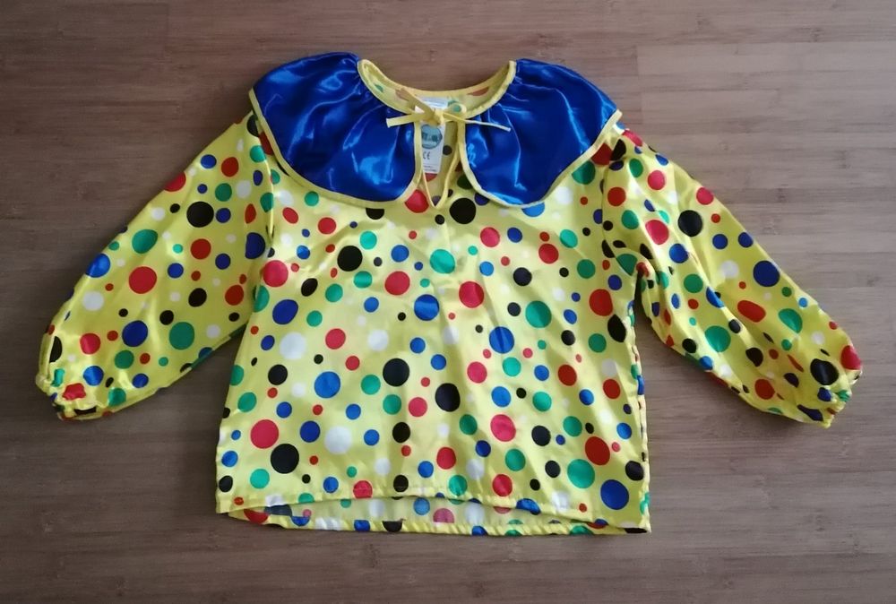 Clownskostüm „Chico“ Oberteil – Kunterbunt, XXL, Für Karneval & Kindergeburtstage