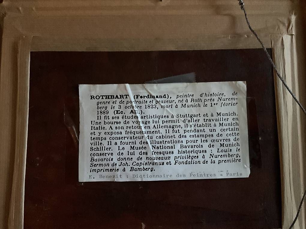 Gemälde: ANTIKES ÖLBILD VON FERDINAND ROTHBART 1823-1899 – Gebraucht aus Adlikon b.Regensdorf von Crystaldragon09 3