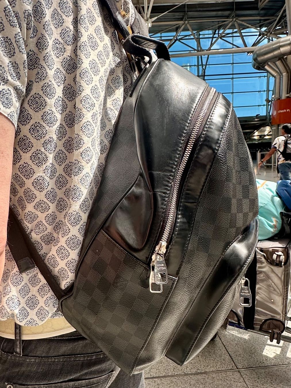 Louis Vuitton Zaini: Louis Vuitton Josh Damier Graphite Rucksack – Usato da Winterthur venduto da ivan12891 2