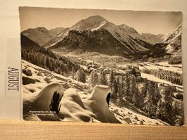 AK von Pontresina mit Bergpanorana