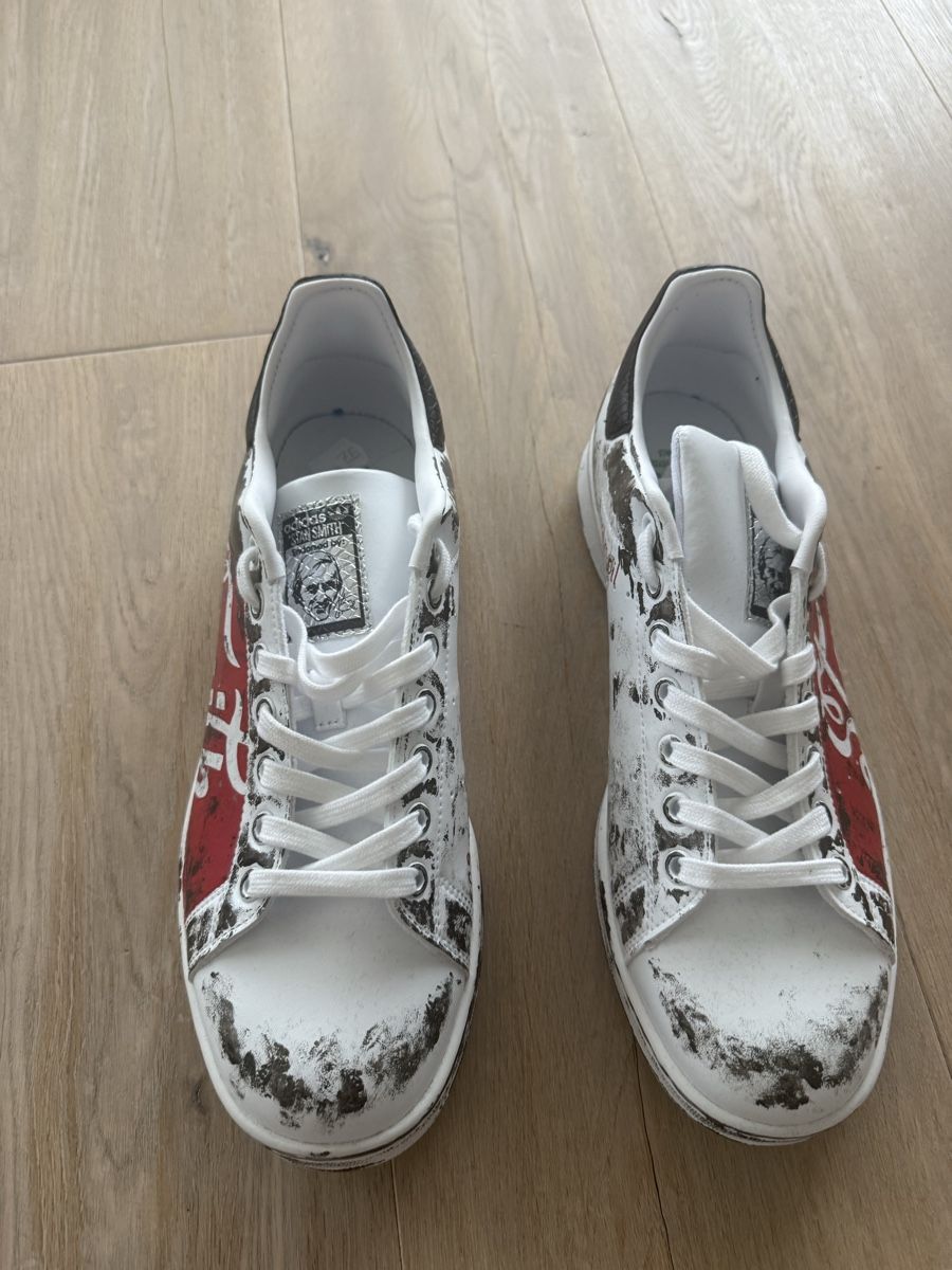 Adidas Scarpe da uomo: Adidas Stan Smith Grösse 43 custom painted (Cola Zero) - Neu – Nuovo (secondo la descrizione) da Wittinsburg venduto da borki555 3