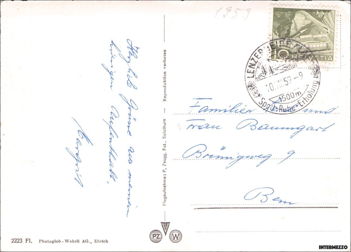 Cartoline postali: Lenzerheide GR // Valbella See 1959 – Usato da Basel venduto da intermezzo12 1