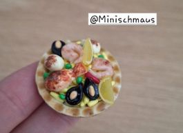 Paella Handgemacht, für Puppenhaus, Maileg