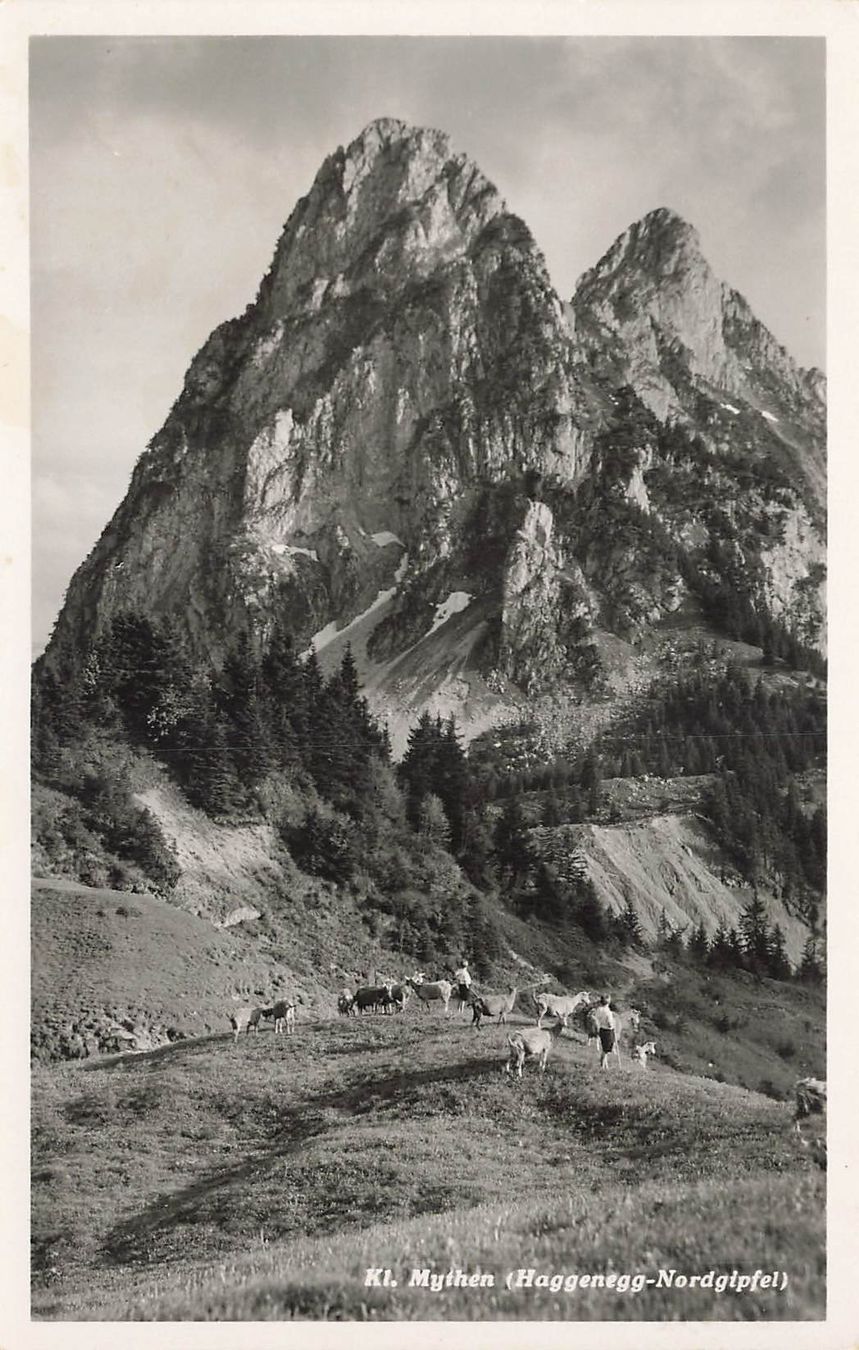 Cartoline postali: 2 Ansichtskarten - Geissbueb auf Haggenegg – Usato da Schwyz venduto da Seffi56