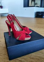 Rote wildleder High Heels von Navyboot, Gr. 38