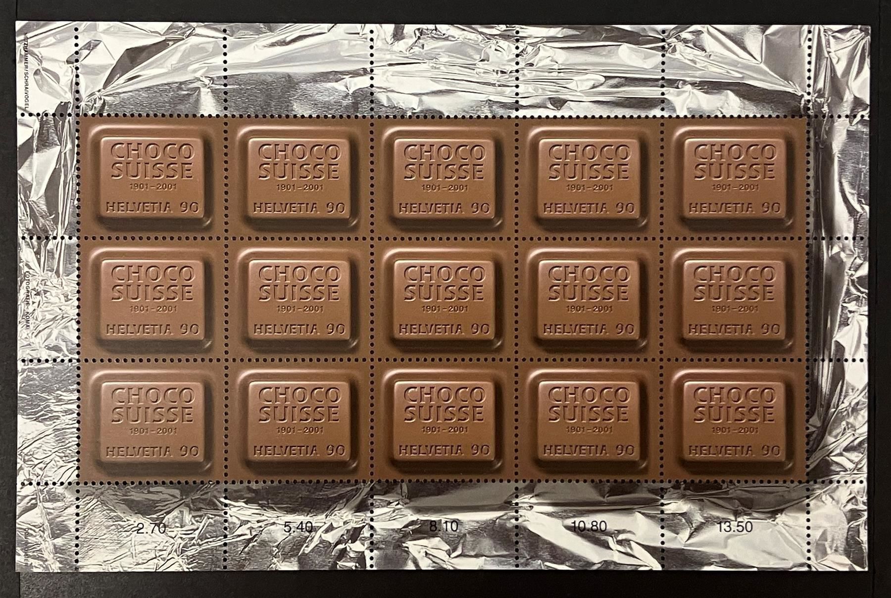 Tutti i francobolli: KB CHOCO SUISSE 2001** – Nuovo (secondo la descrizione) da Oberwil BL venduto da SALOB