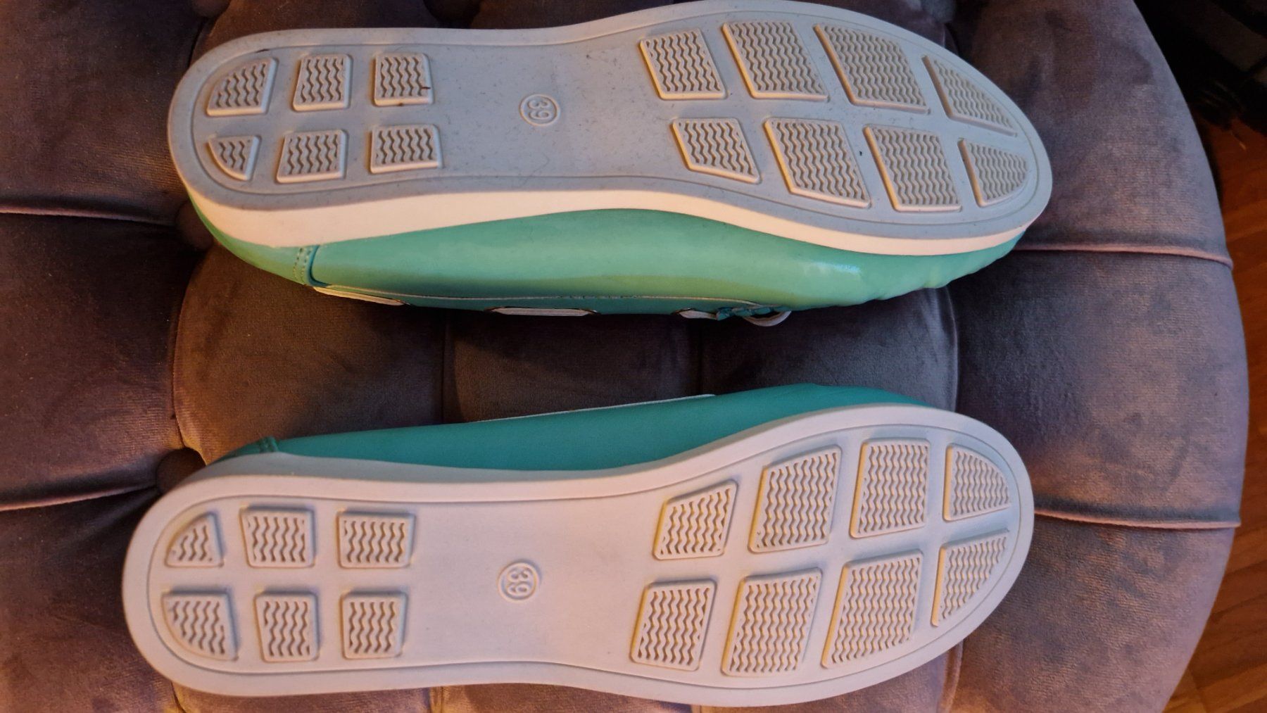 Damenschuhe: Türkiser Kunstleder-Mokassin – Neu (gemäss Beschreibung) aus Oberengstringen von Sheera7 2