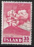 Island 1948: Ausbruch des Vulkans Hekla