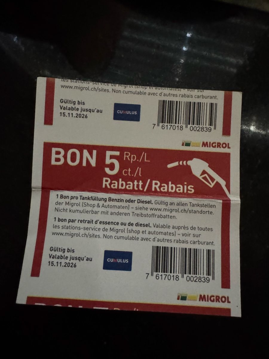 Sonstiges Fahrzeugzubehör: Tankbon – Neu und originalverpackt aus Moosseedorf von gunman82