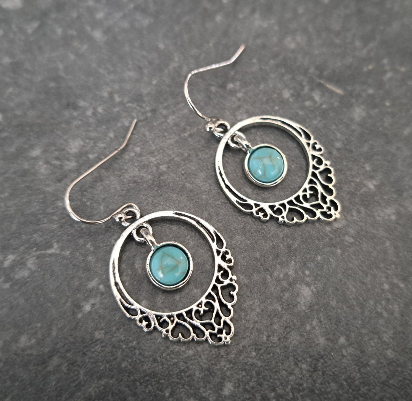 Ohrringe & -stecker: Boucles d'oreilles vintage turquoise – Neu und originalverpackt aus St-Imier von supernova21 1