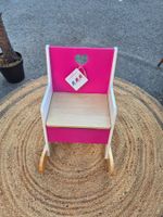 Chaise enfant en bois a bascule rose NEUVE