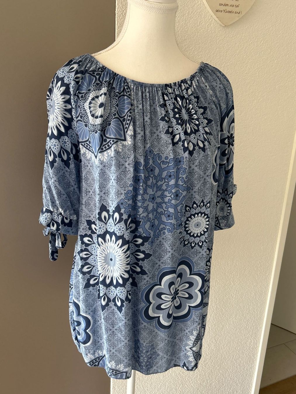 Camicette: Blusenshirt jeansblau mit Muster  von Today Gr. M – Usato da Brunnen venduto da Nala2929 1