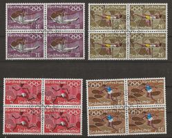 Viererblock Serie Sport 1972 München Liechtenstein gest.