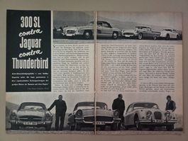 Mercedes 300 SL / Jaguar / Thunderbird - Bericht Nov 1960