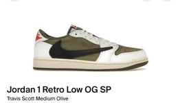 Jordan 1 Retro low Travis Scott „medium olive“ US 9