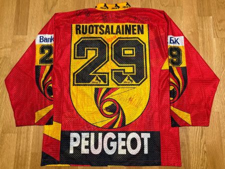 SC BERN # 29 RUOTSALAINEN TRIKOT 1992/93 SIGNIERT SCB BLACKY