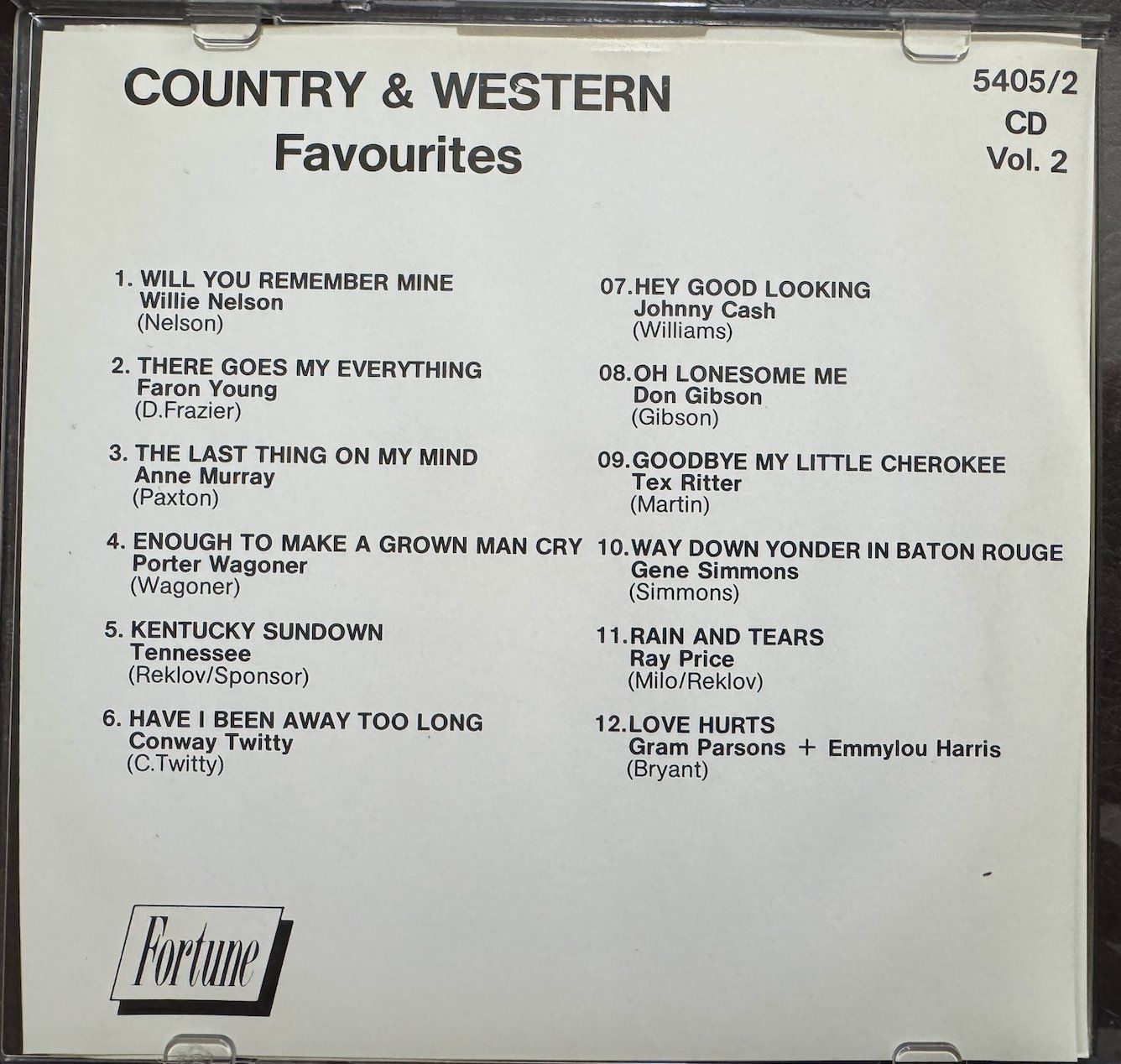 CD: CD COUNTRY & WESTERN FAVOURITES   VOL.2 – Usato da Wisen venduto da gigisna 2