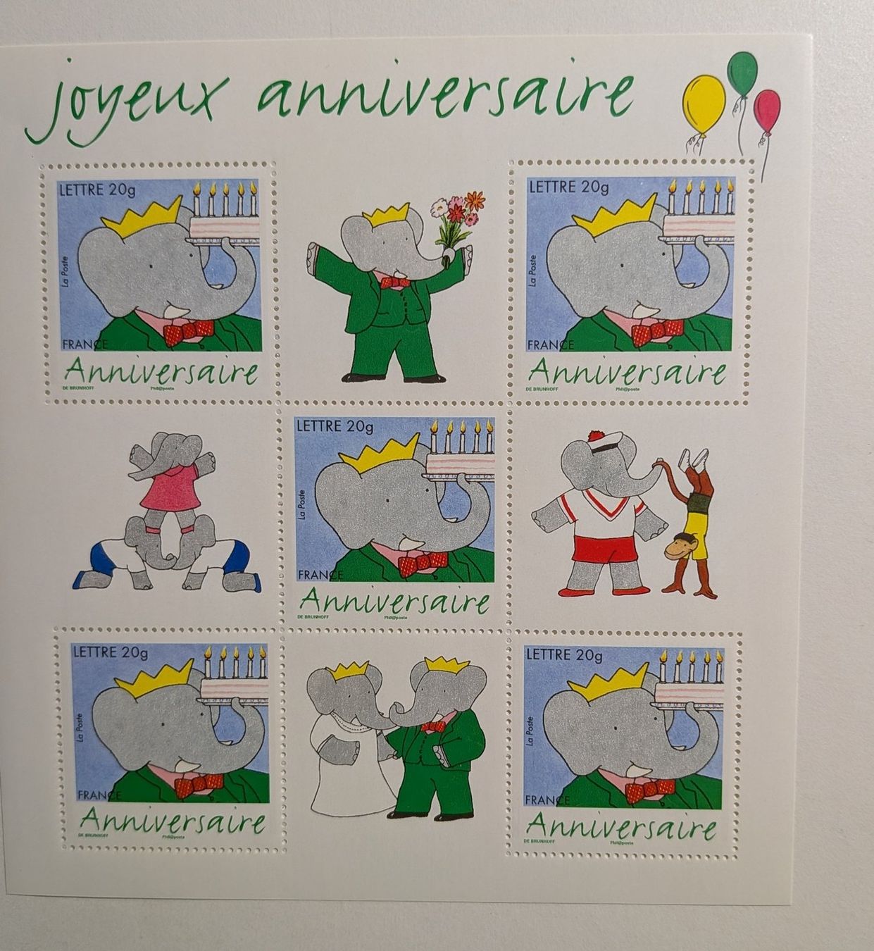 Alle Briefmarken: Bloc de timbres anniversaire BABAR – Neu (gemäss Beschreibung) aus Villariaz von Mariejoconde