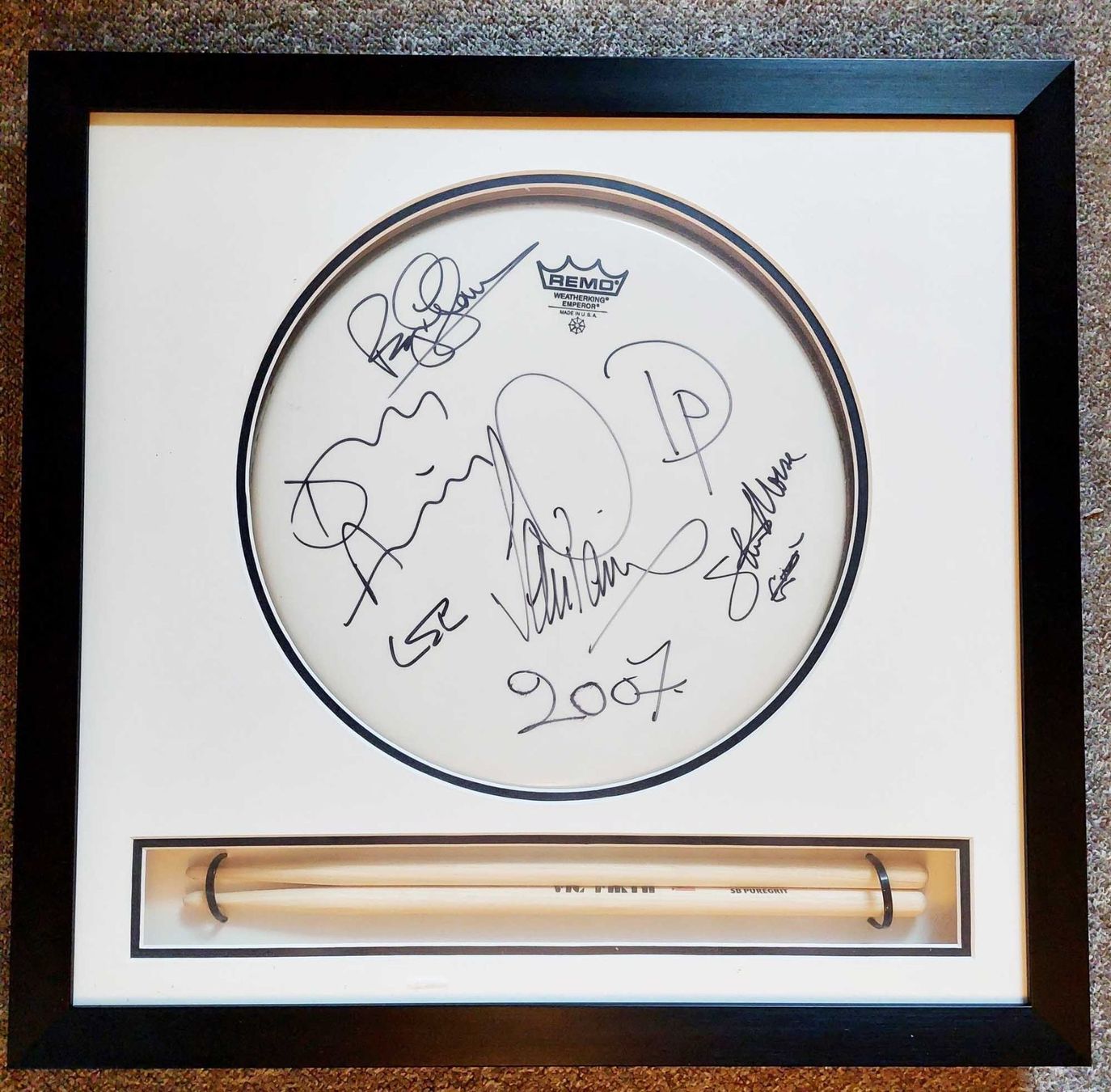 Autografi: Deep Purple Autogramm Drumfell gerahmt – Usato da Kaisten venduto da Simpsons4