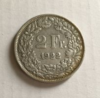 1922 2 Franken Silber