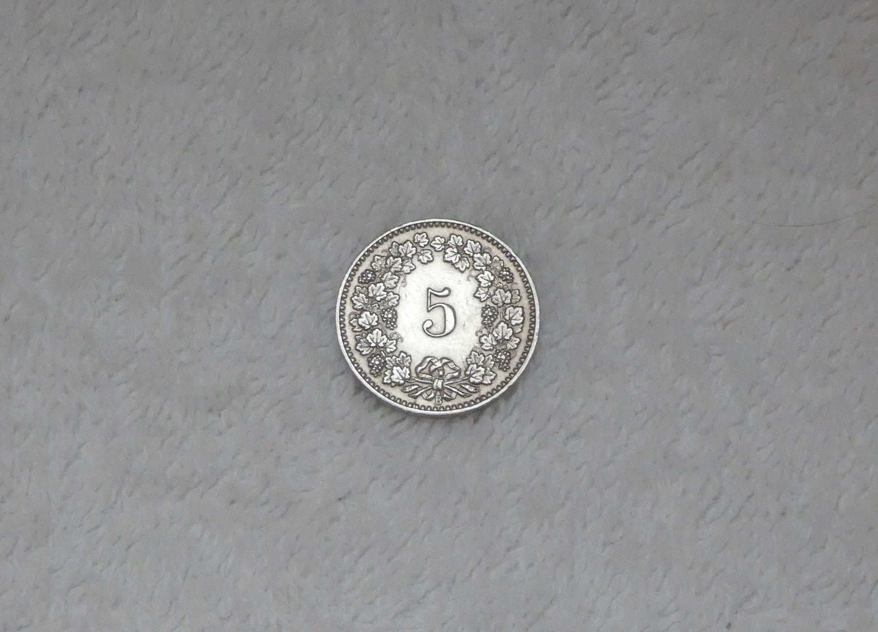 Tutti le monete: 5 centimes/rappen 1905 – Usato da Nyon venduto da Ilmi09 1