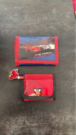 Lot de 2 porte monnaie enfant Cars et Angry Birds